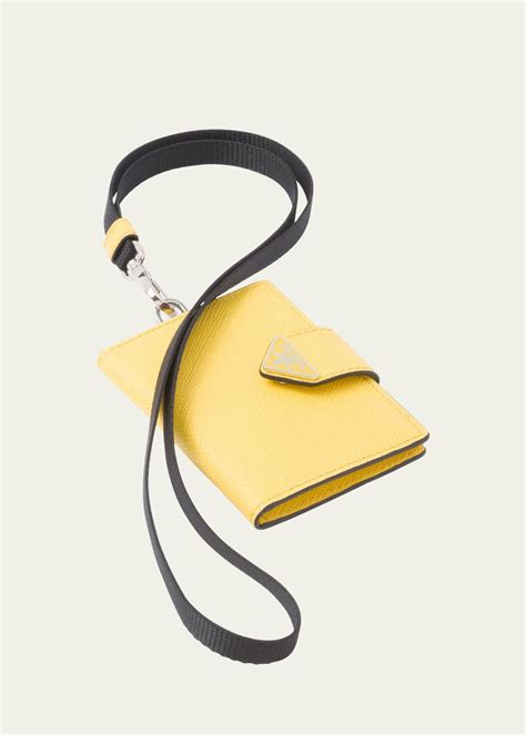 prada orange card holder|Prada card holder keychain.